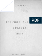 Joseph B. Pentland - Informe Sobre Bolivia