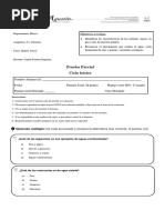 Evaluacion Unidad 6 Conozco y Cuido El Agua