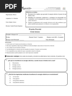 Evaluacion Unidad 5 Uso y Cuida La Electricidad