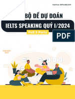 GIẢI BỘ ĐỀ DỰ ĐOÁN IELTS SPEAKING QUÝ I - 2024 (FULL 3 PARTS)