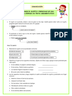 Act-Jueves-Recordamos El Sujeto y Predicado de Una Oración