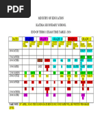 Exam Time Table-2024 (All Grades)