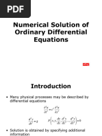 Numerical Solution of Ordinary Differential Equations