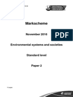 ESS Paper 2 2016 Markscheme