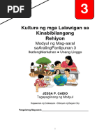 AP3 - Q3 - Mod1 - Kultura NG Mga Lalawigan NG Kinabibilangang Rehiyon - Jessa P. Cadio - Baguio - v0