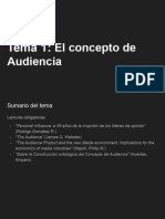 Tema 1 - Audiencias y Criterios de MediciÃ Â N