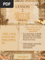 Lesson 2 Streams and Ripples The 19th Century Philippine Society