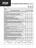 CheckList Prevenção e Combate A Incêndio