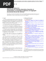 Determining The Potential Alkali-Silica Reactivity of Combinations of Cementitious Materials and Aggregate (Accelerated Mortar-Bar Method)