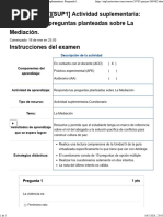 Examen (ACDB2-17.5 - ) (SUP1) Actividad Suplementaria Responda Las Preguntas Planteadas Sobre La Mediación.