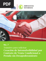 Paso No. 7 Trámites Cesación de Intransferibilidad Por Contrato de Venta Condicional o Prenda Sin Desapoderamiento