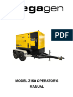 Axiom Megagen Z150 Generator Operators Manual