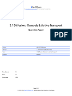 3.1 Diffusion, Osmosis & Active Transport MEDIUM QUESTIONS M.C