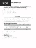 Bidvest Tank Terminals - Licence Application Construction of LPG Tanks at Isando Facility Gauteng - Reasons For Decision