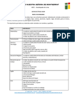 Lista de Utiles 2024 Secundaria.