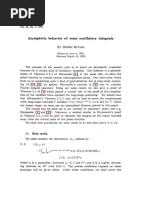 Asymptotic Behavior: of Oscillatory Integrals