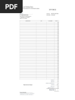 Printer Friendly Excel Invoice Template 1