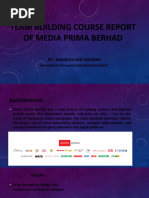 Team Building Course Report of Media Prima Berhad