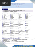 Đề thi giữa học kì 2 môn Tiếng Anh lớp 9 - đề số 05