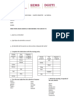 ENGLISH EXAM Cuarto Semestre