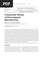 A Systematic Review of Green Apparel Manufacturing