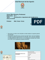 Tema #1 Introduccion e Importancia de La Ética