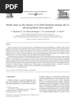 Model Study On The Kinetics of Oil Field Formation Damage Due To Salt Precipitation From Injection