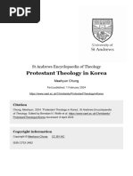 Protestant Theology in Korea