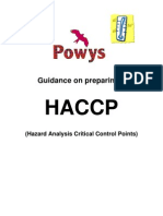 Guidance On Preparing HACCP Plans