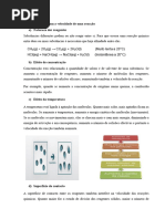 Factores Que Afectam A Velocidade de Uma Reacção