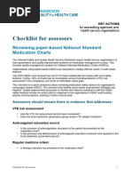 Nsqhs Standards Checklist For Assessors - Reviewing Paper-Based National Standard Medication Charts