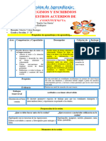 3° Sesión Día 2 Com Elegimos y Escribimos Nuestros Acuerdos de Convivencia