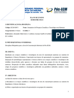 2024-1 - Plano de Ensino - Seminários de Pesquisa Científica e Tecnológica em Materiais - ECM410075