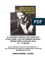 IX CONCORSO NAZIONALE PER STUDENTI DI SCUOLE MEDIE E LICEI AD INDIRIZZO MUSICALE PREMIO BUSONI 2024 Bando e Scheda Di Iscrizione