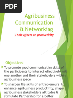 Agribusiness Communication & Networking