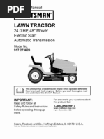 Craftsman 24 HP 48 Inch Mower Manual