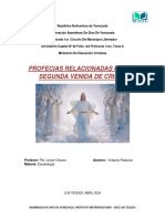 Trabajo #7 Profecias Sobre La Segunda Venida de Cristo