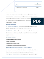 Change Order Claim Template