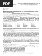 10. Đề thi thử bám sát cấu trúc đề minh họa TN THPT 2024 - Môn Tiếng Anh - Đề 10 - File word có lời giải