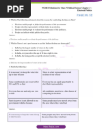 NCERT Solutions For Class 9 Political Science Chapter 3 Electoral Politics