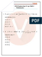 AP EAMCET 2018 Previous Year Question Papers With Solutions - 23rd April 2018 Evening Shift