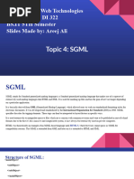 Web Technologies (Topic - 04 SGML)