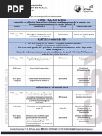 AGENDA SEMANAL 15 Al 19 de Abril