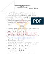 Maths Basic SQP 2024