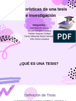 Características de Una Tesis de Investigación