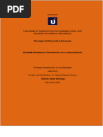 Informe DESARROLLO PSICOSOCIAL EN LA ADOLESCENCIA