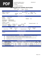 Certificado de Control de Plagas