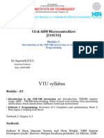 SJB Institute of Technology: CO & ARM Microcontrollers (21EC52)