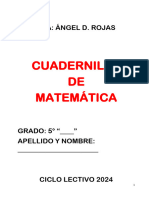 Cuadernillo de Matemática Quinto 2024