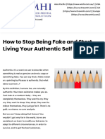 How To Stop Being Fake and Start Living Your Authentic Self